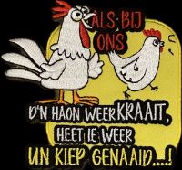 Als bij ons d n haon weer kraait - embleem Als bij ons d n haon weer kraait - embleem